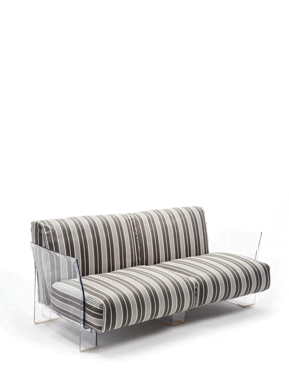 Kartell Pop Outdoor 2 -sits soffa ränder, taupe