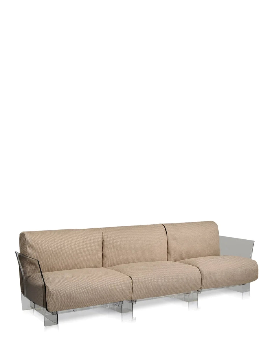 Kartell Pop Outdoor 3 Seater Sofa Ikon, Taupe