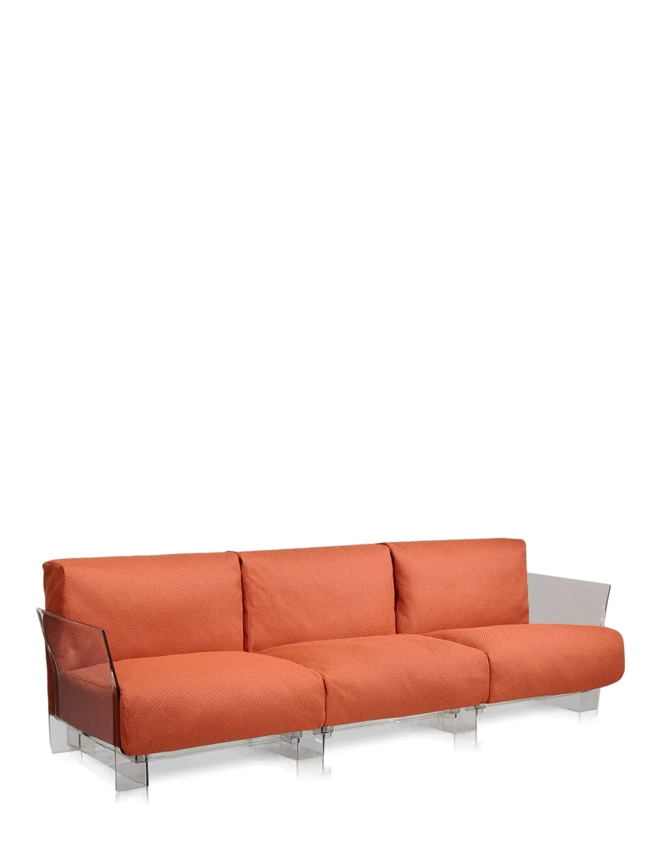 Kartell Pop Outdoor 3 places canapé Ikon, orange