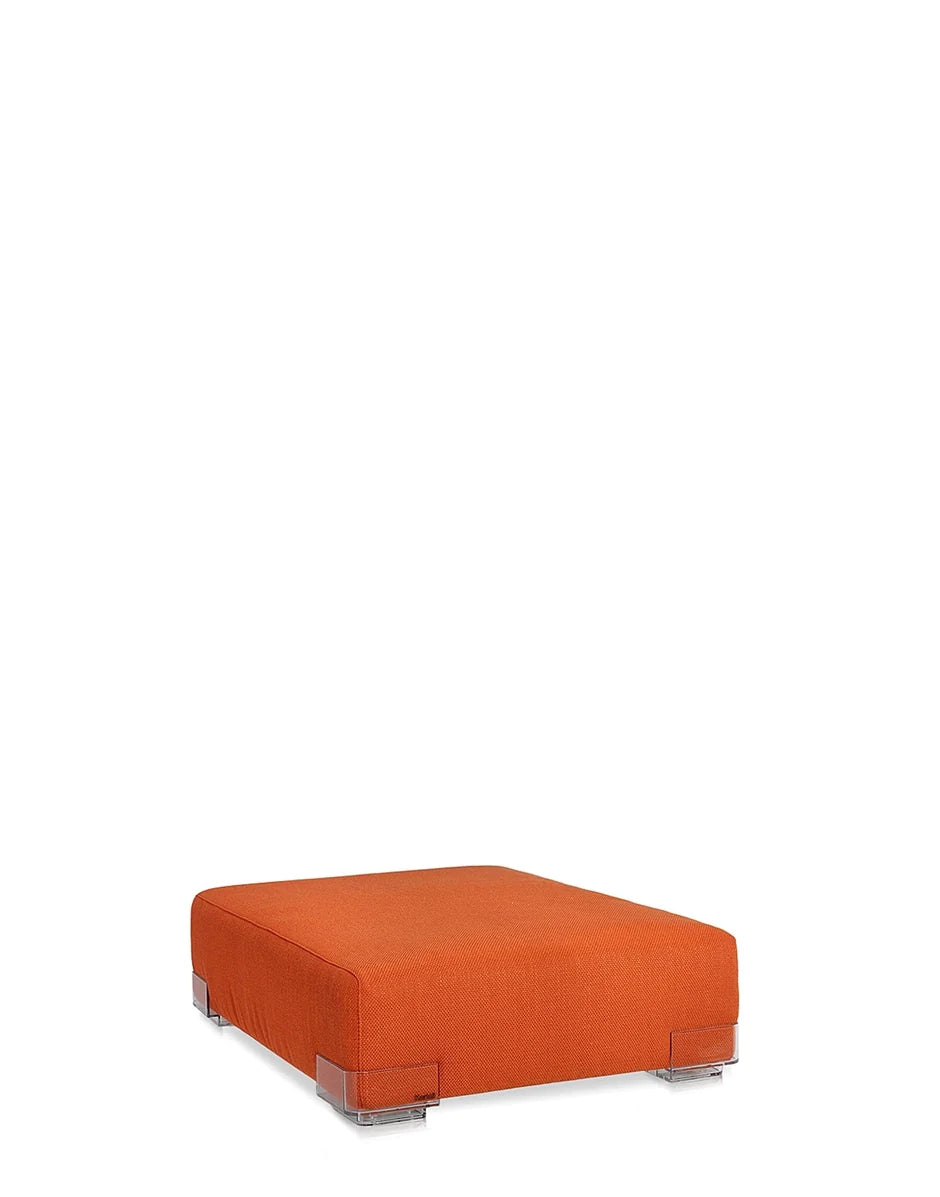 Kartell Plastics Duo Pouf Rectangular Nilo, Orange