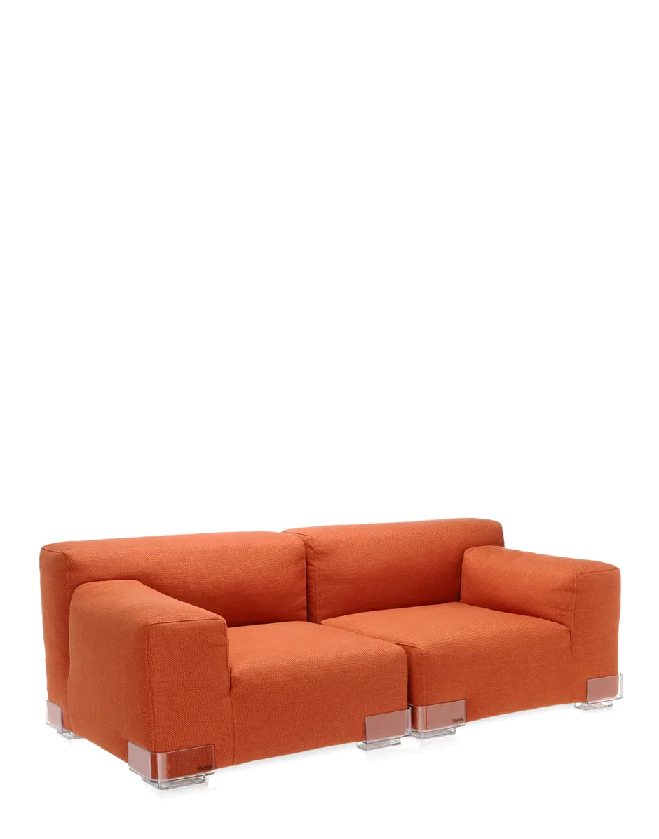 Kartell Plastics Duo 2 Seater Sofa Dx Cotton, Orange