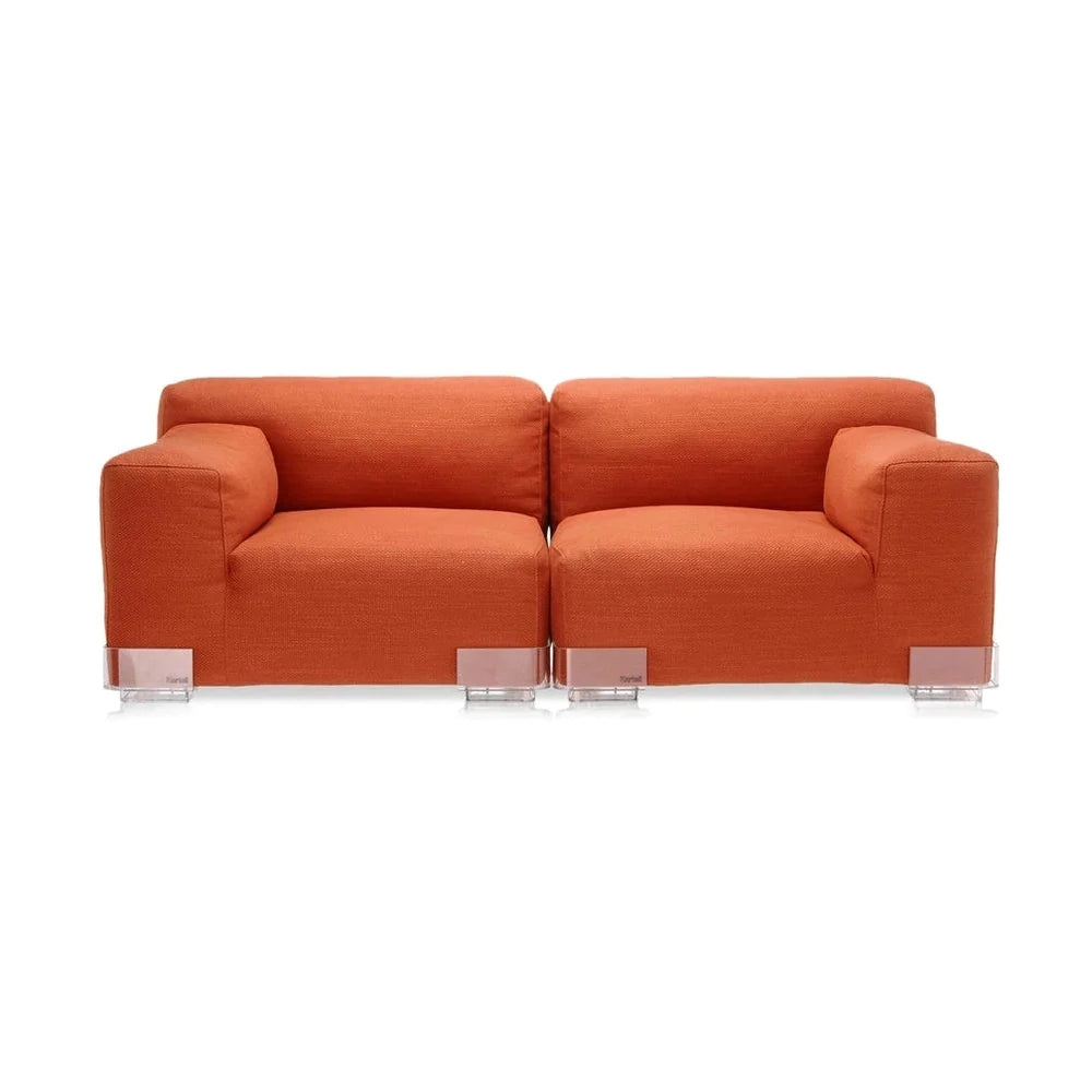 Kartell Plastics Duo 2 Seater Sofa DX Algodón, naranja