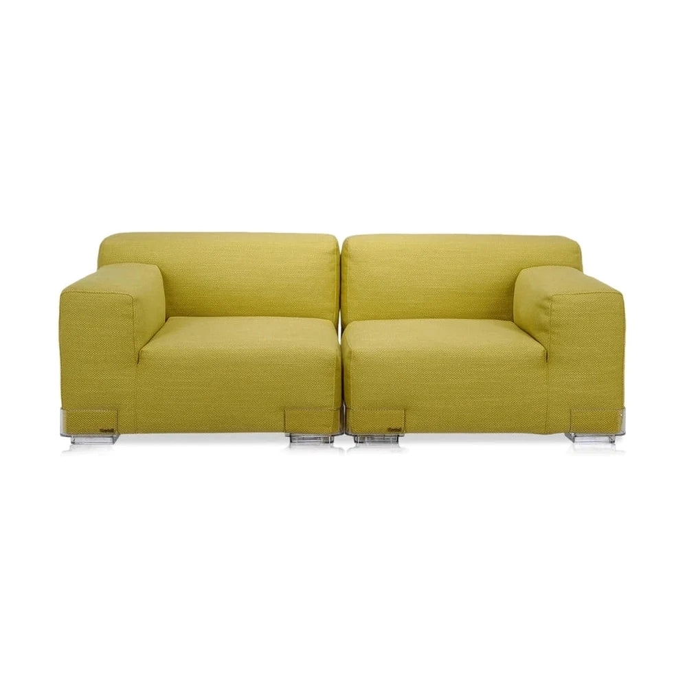 Kartell Plastics Duo 2 -personers sofa DX bomuld, grøn