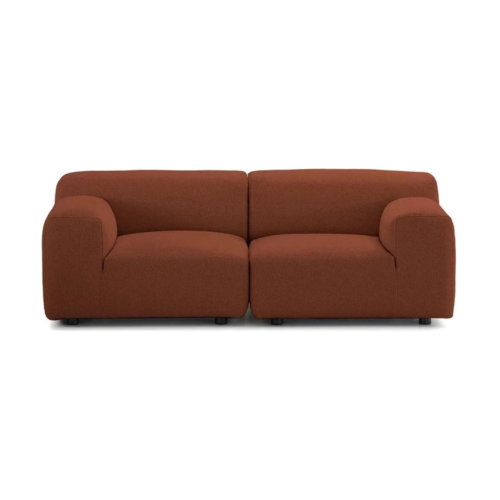 Kartell Plastics Duo 2 -personers sofa DX Orsetto, Rusty Orange