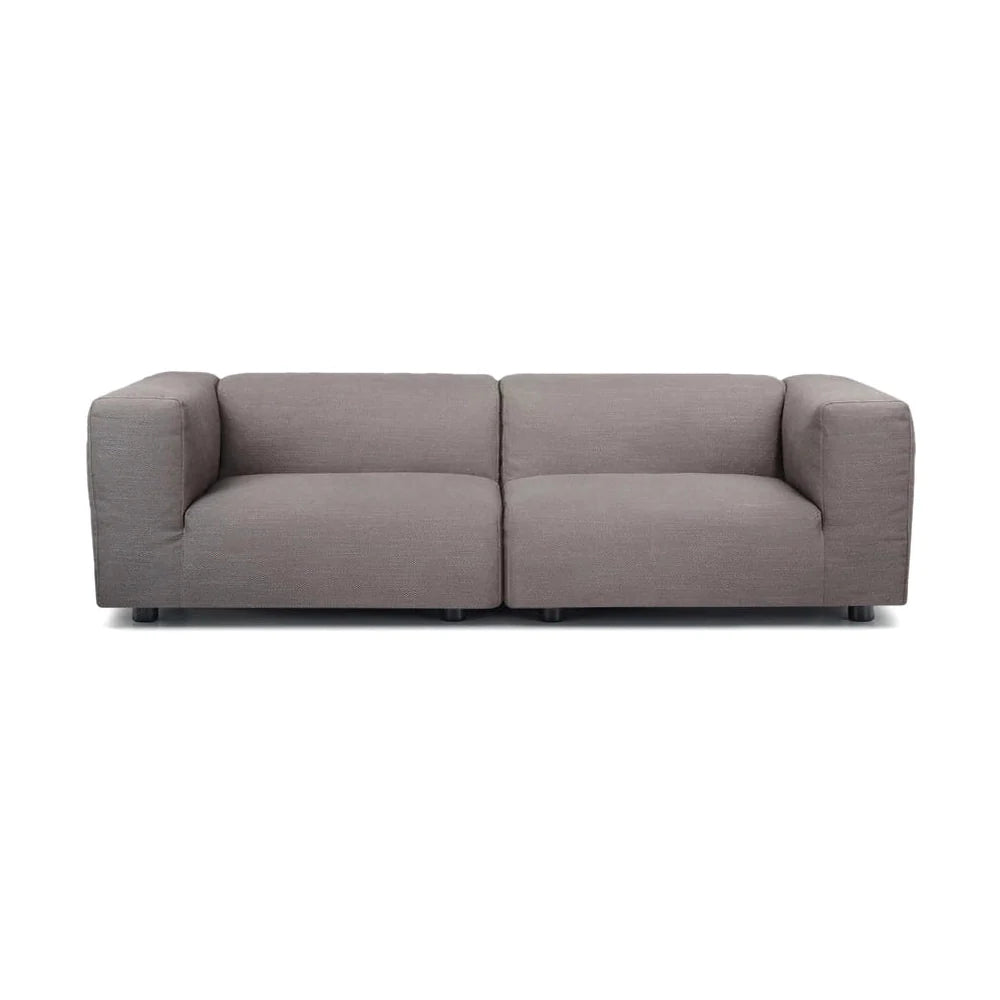 Kartell Plastics Duo 2 -personers sofa DX XL bomuld, grå