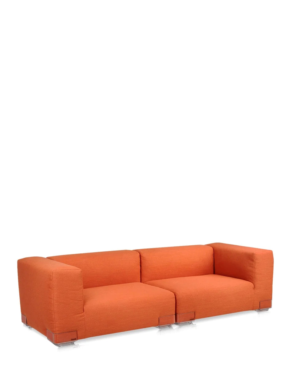 Kartell Plastics Duo 2 Seater Sofa SX XL Algodón, naranja