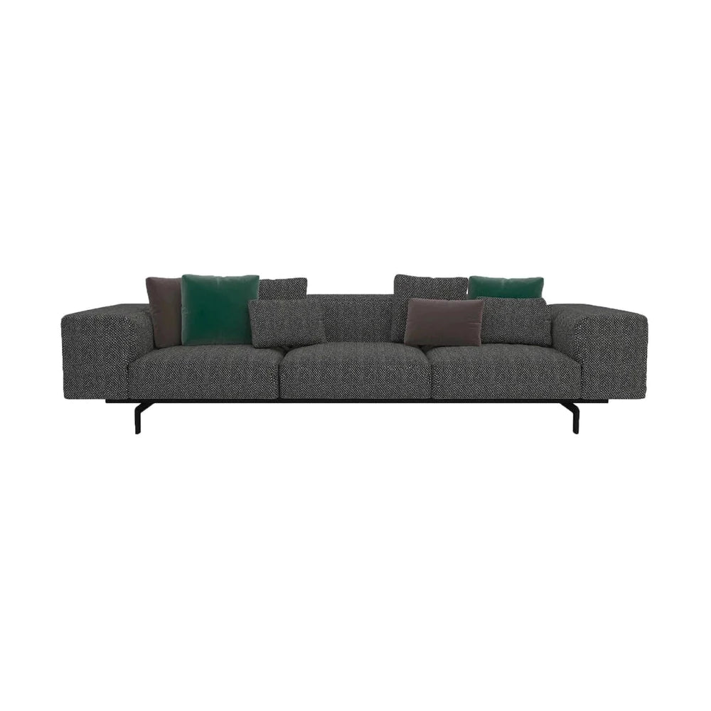 Kartell Largo 3 sædersofa fløjl, mørkegrøn