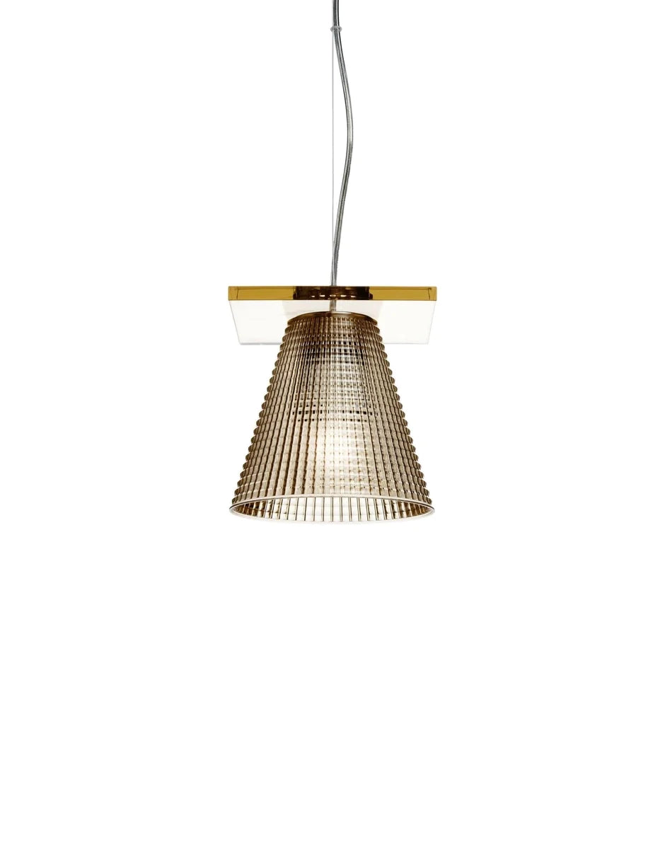 Kartell Light Air Transparent Suspension Lamp, Amber