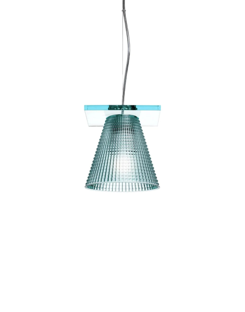 Kartell Light Air Transparent Suspension Lamp, Light Blue