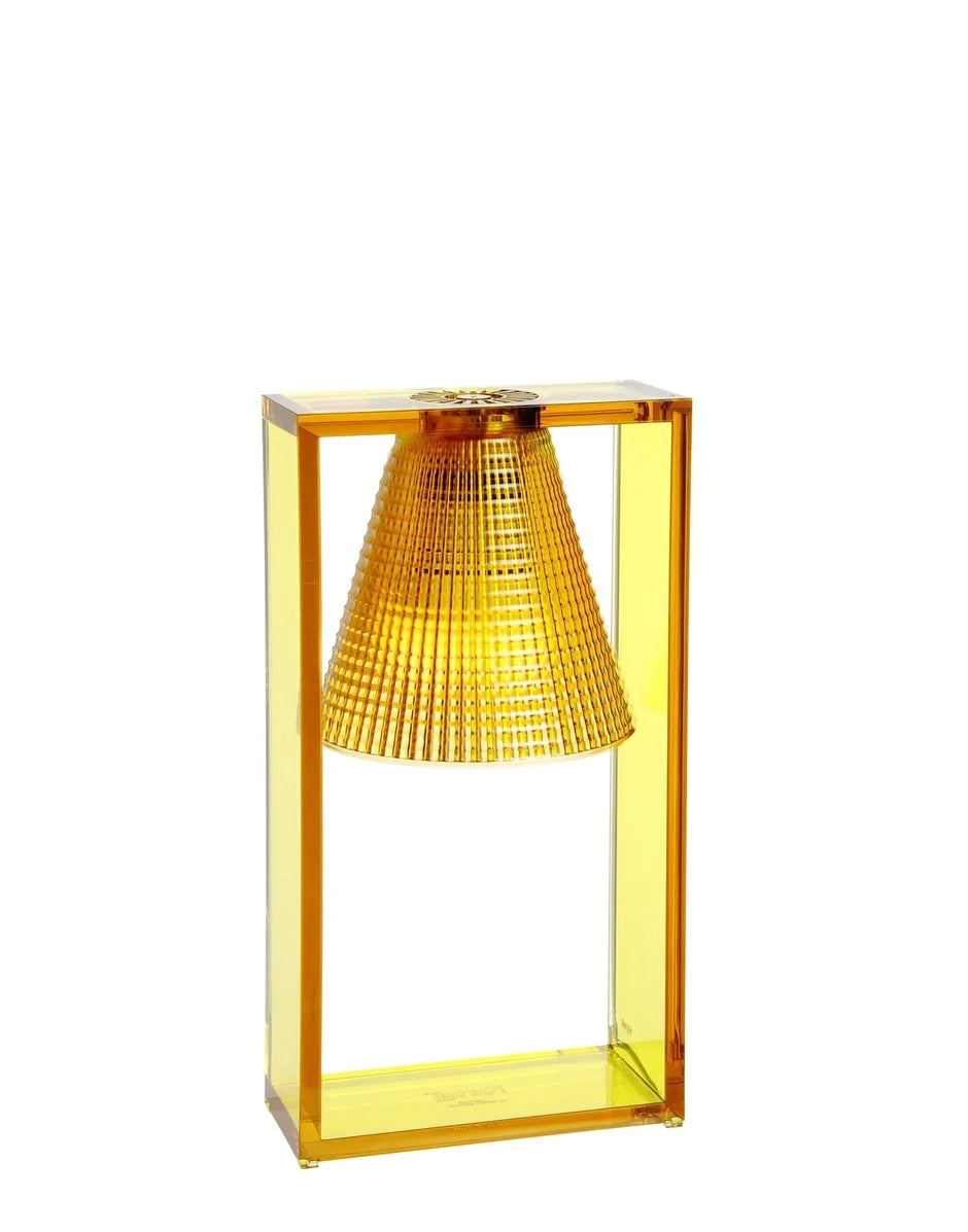 Lámpara de mesa de tejido de aire de Kartell Light, ámbar