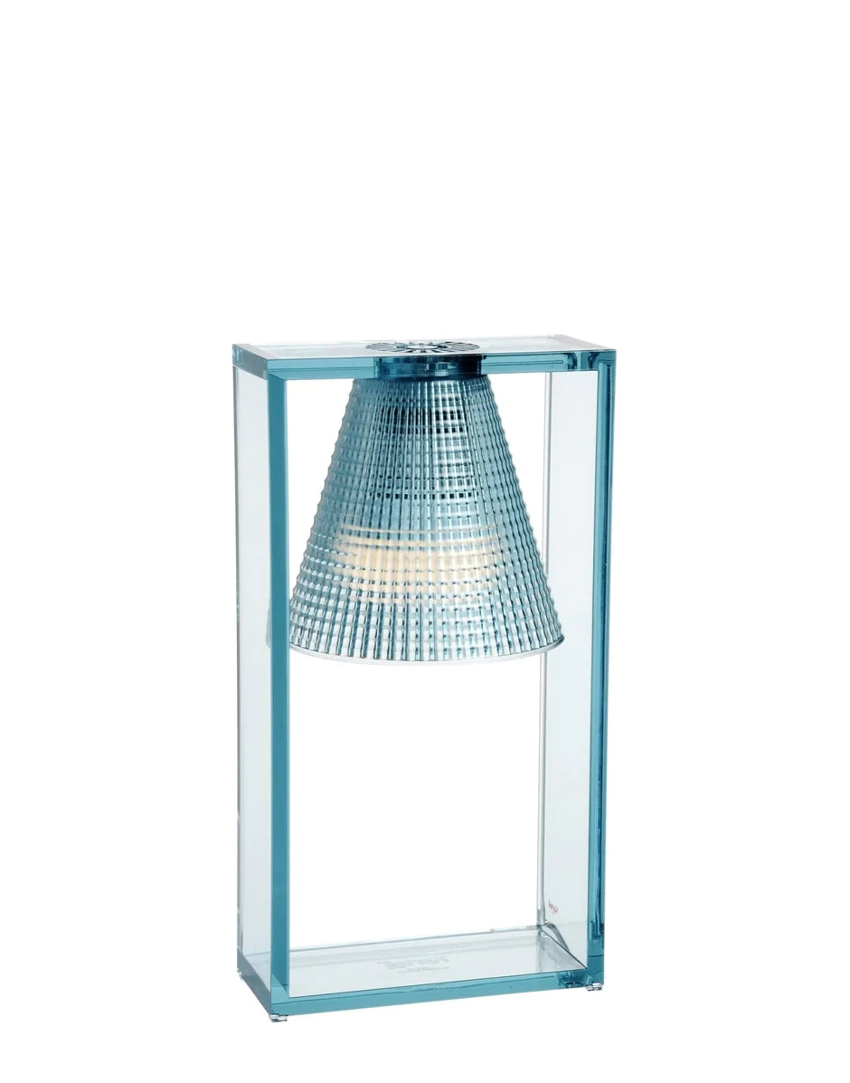 Kartell leichte Luft transparente Tischlampe, hellblau