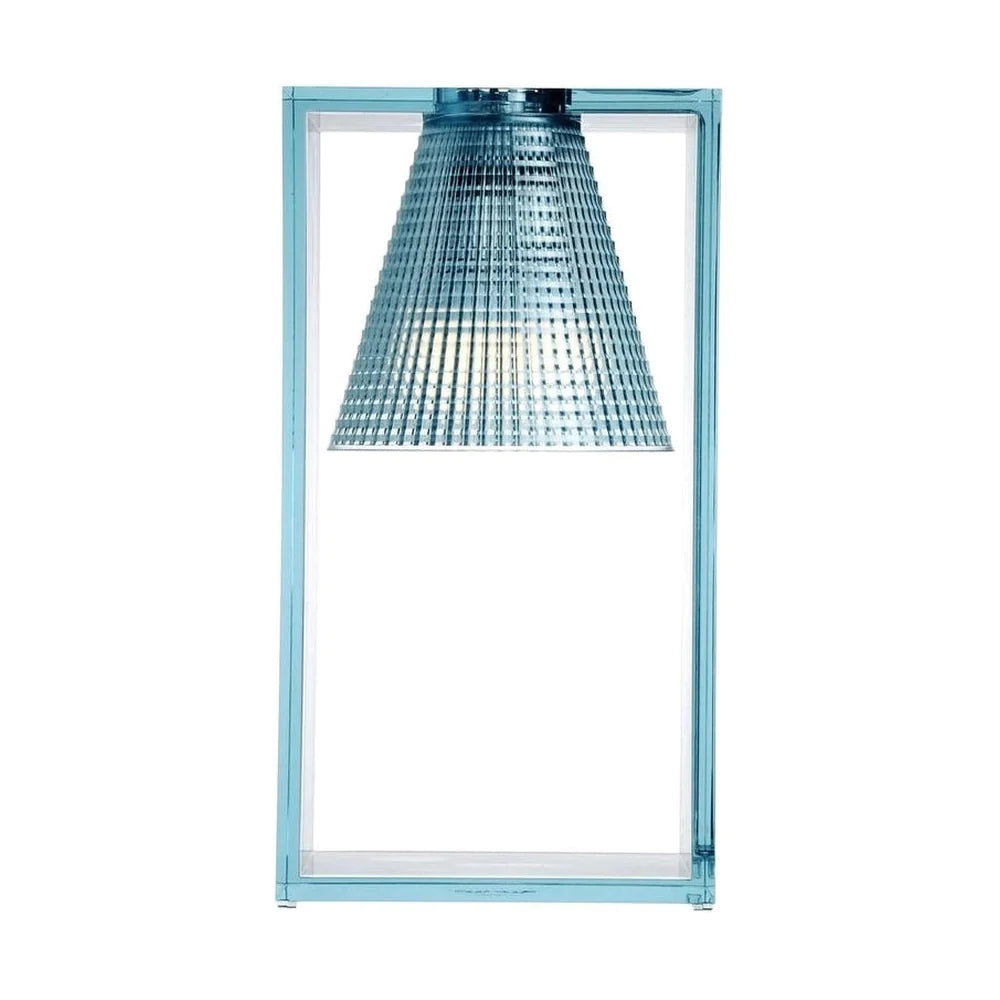 Lampe de table transparente à air léger kartell, bleu clair