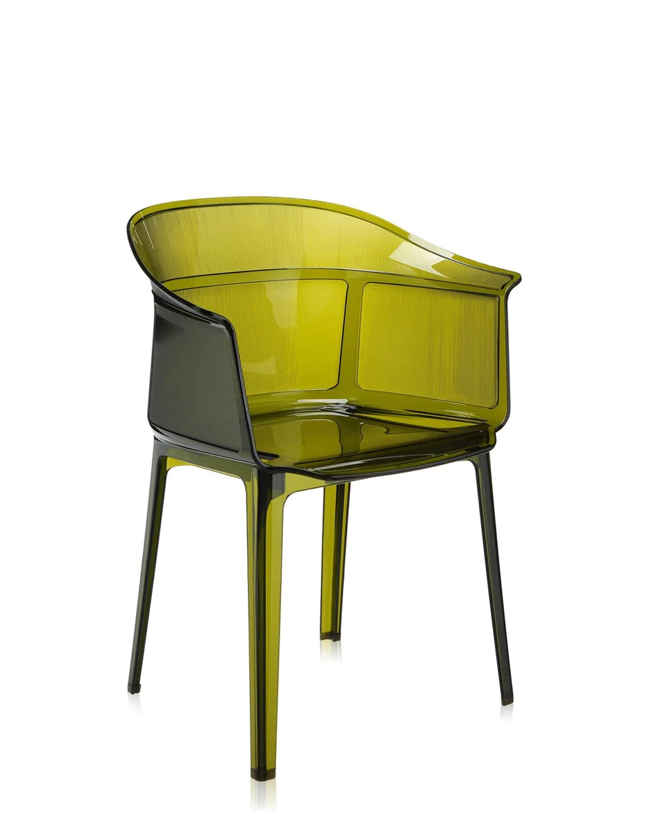 Sillón de papiros de Kartell, oliva verde