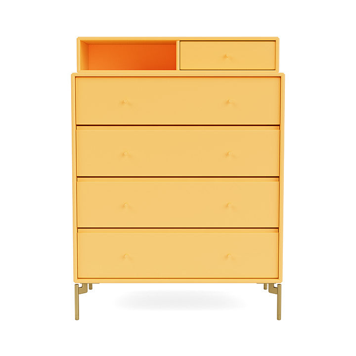 Montana Keep Bre of Drawers With Ben, Acacia/Brass