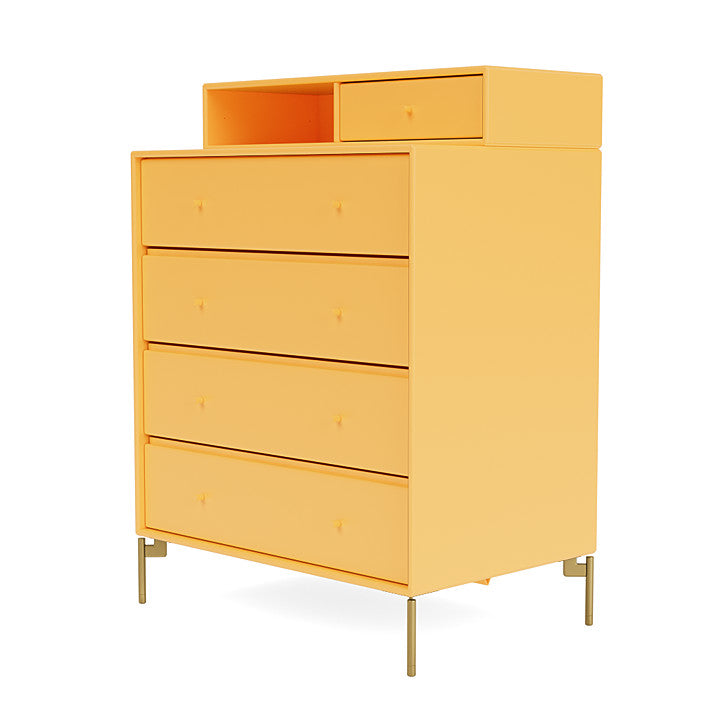 Montana Keep Bre of Drawers With Ben, Acacia/Brass