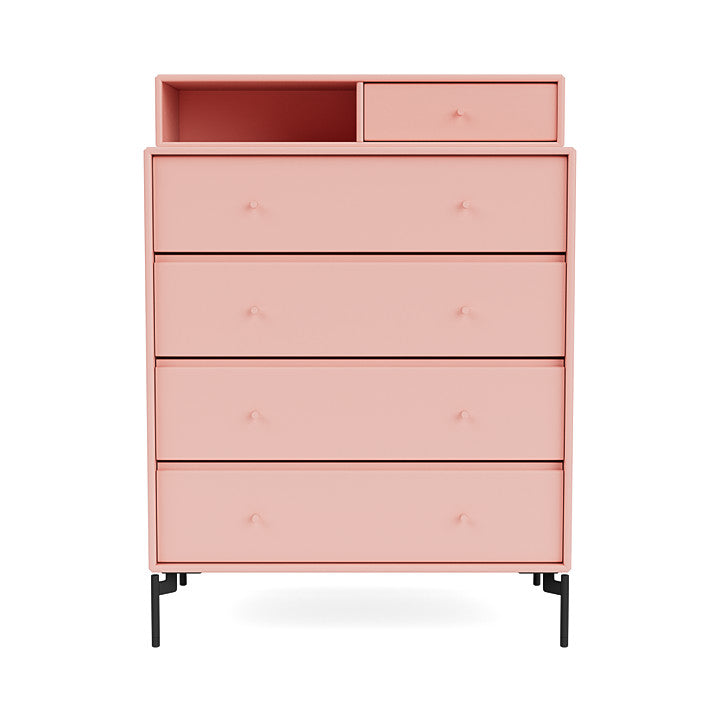 Montana Keep Chest Of Drawers With Legs, Ruby/Black