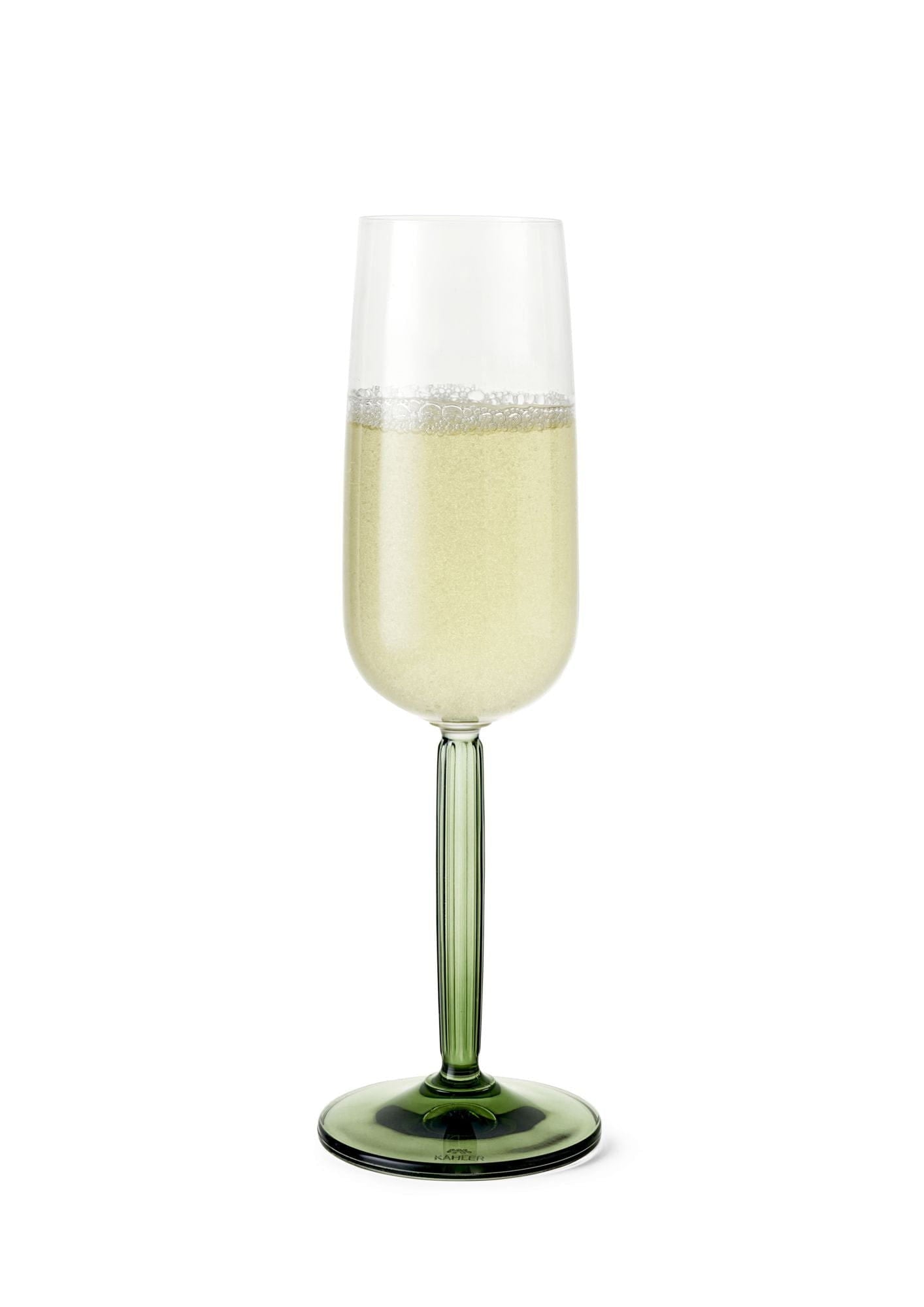 Kähler Hammershøi Champagnerglas Set von 240 ml, Grün