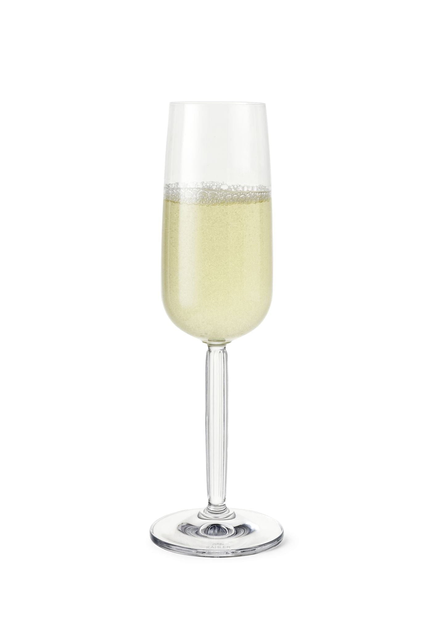 Kähler Hammershøi Champagne Glass sæt på 240 ml, klart