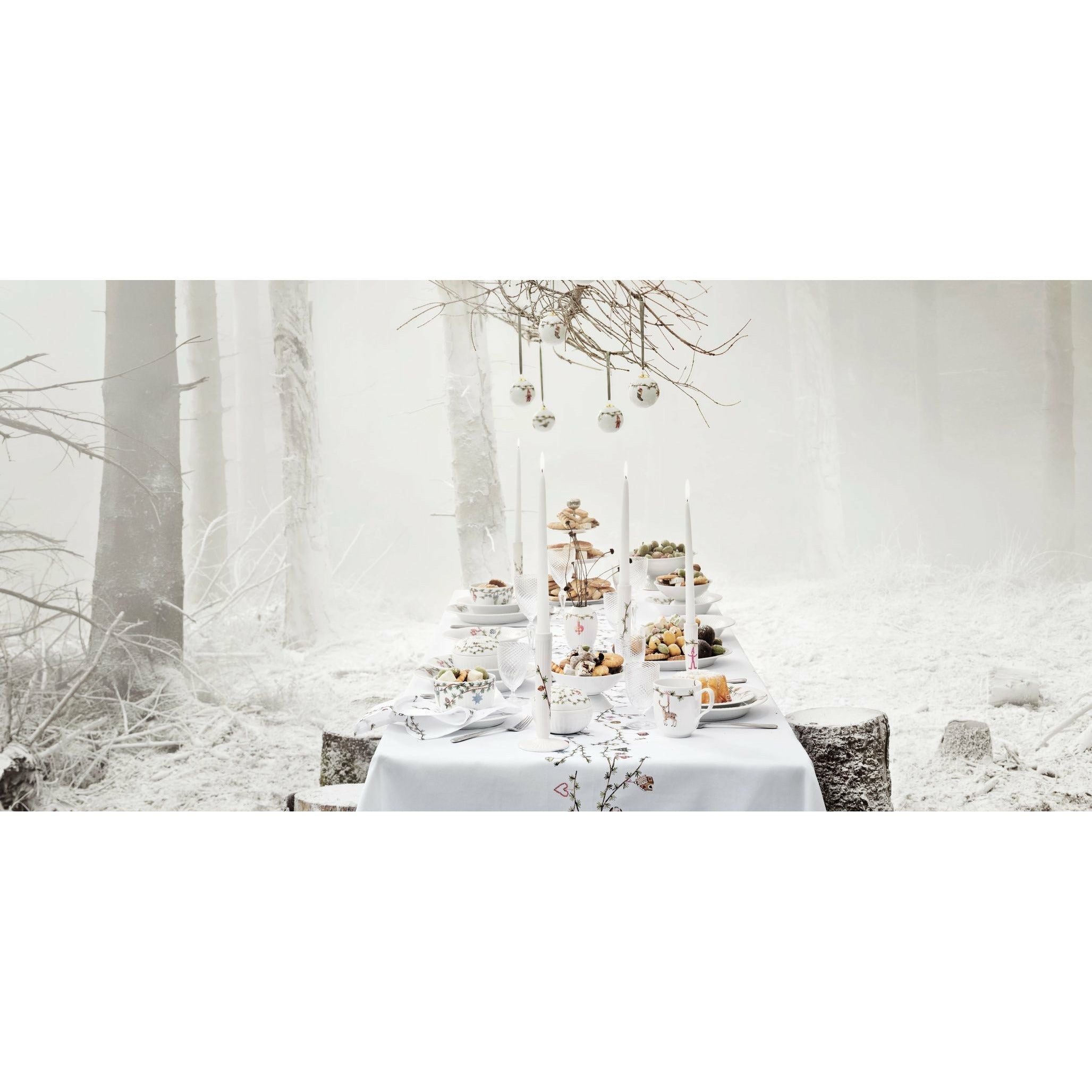 Kähler Hammershøi julestykke 20 cm, hvid med dekoration