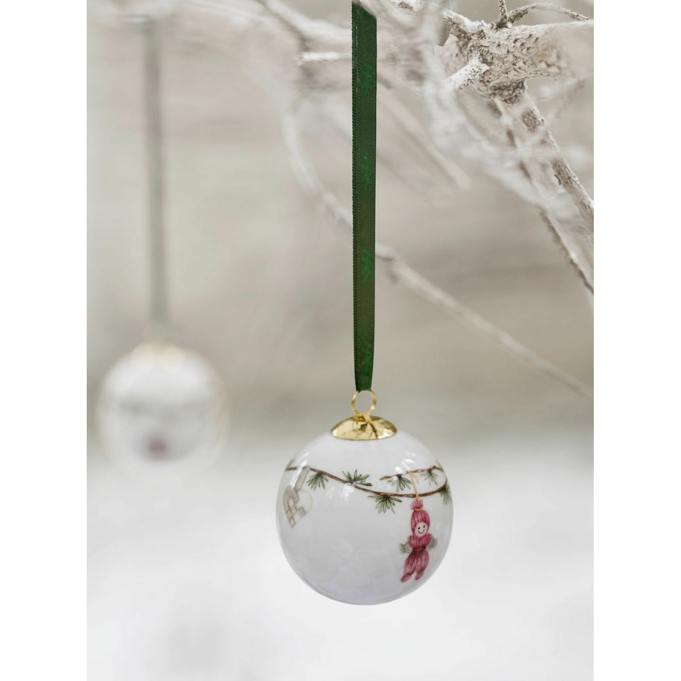 Balle de Noël Kähler Hammershøi, blanc avec décoration