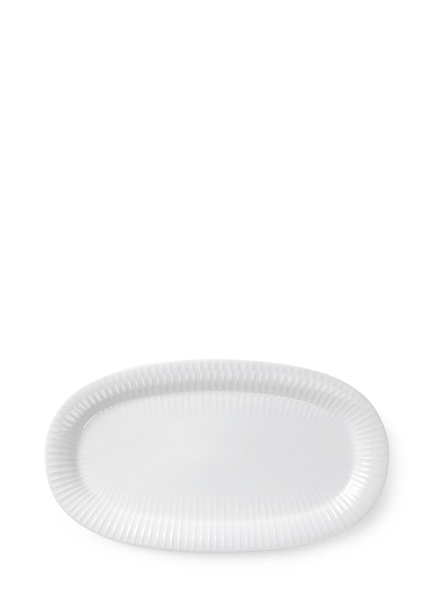 Kähler Hammershøi Oval Portion Platte 40x22,5 cm, weiß