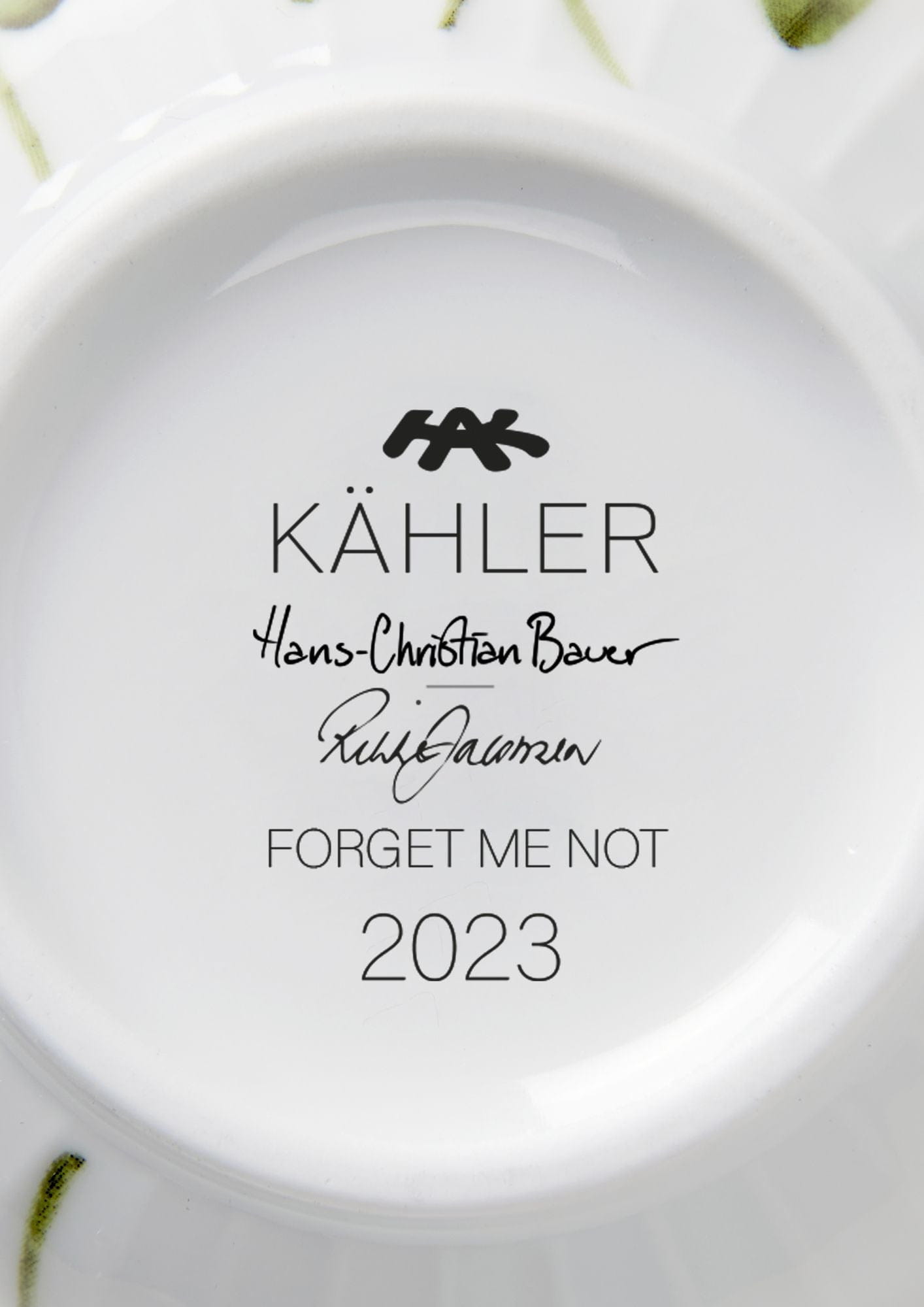 Kähler Hammershøi Summer Cup 330 ml, glem mig ikke