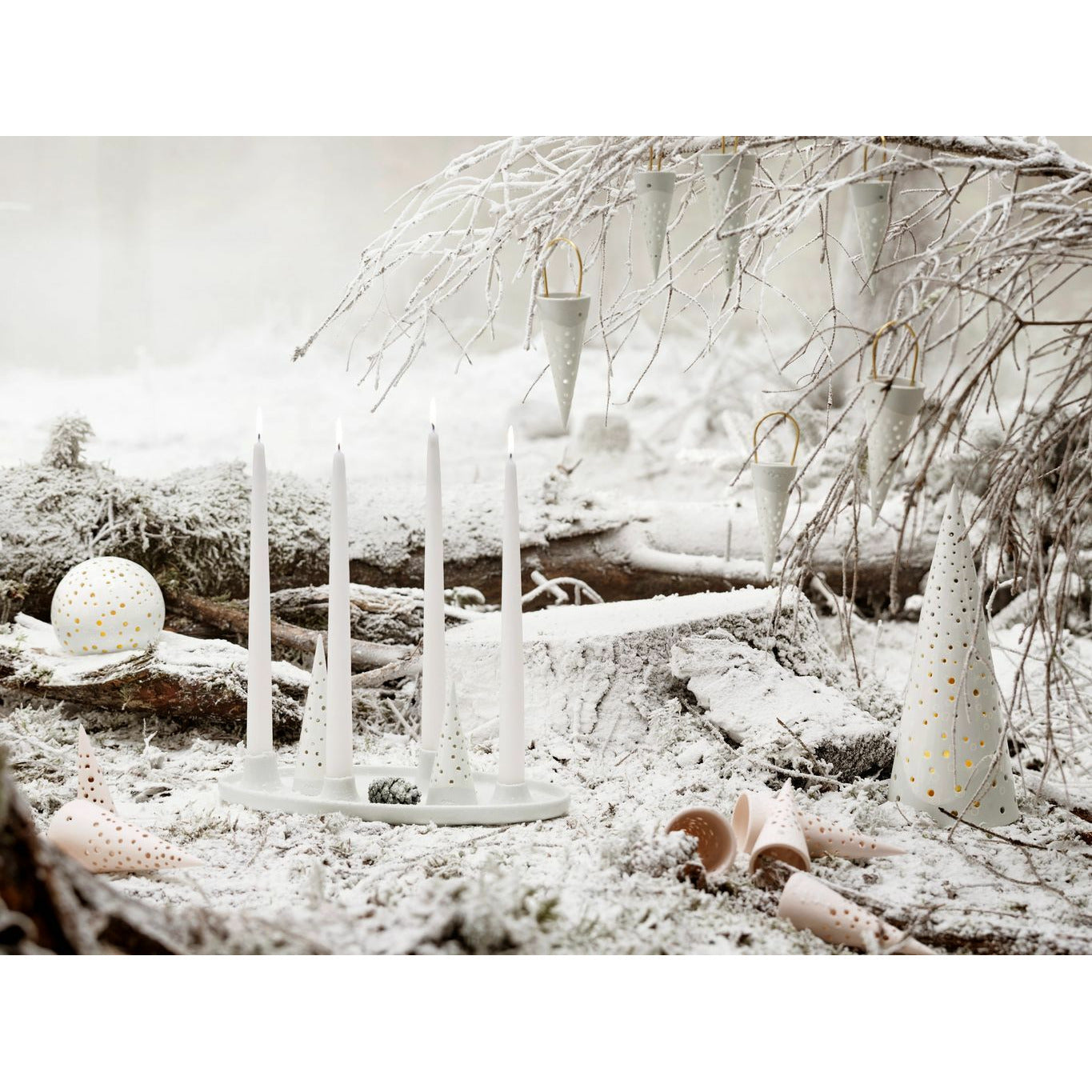 Kähler Nobili Christmas Timmer 4,5x15,5 cm, snehvid