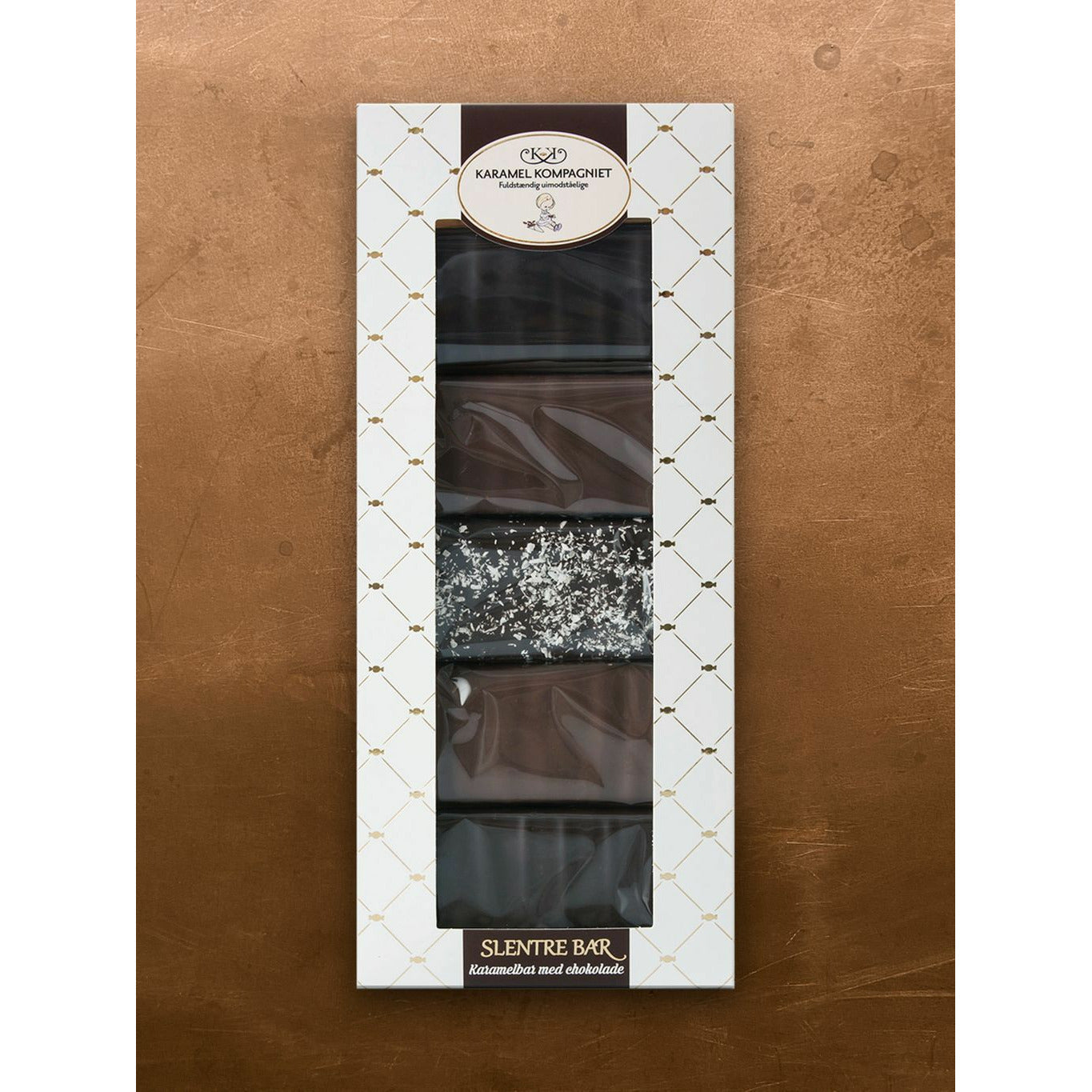 Karamel Kompagniet Caramel Bar dans la boîte cadeau 250g (5 pièces)