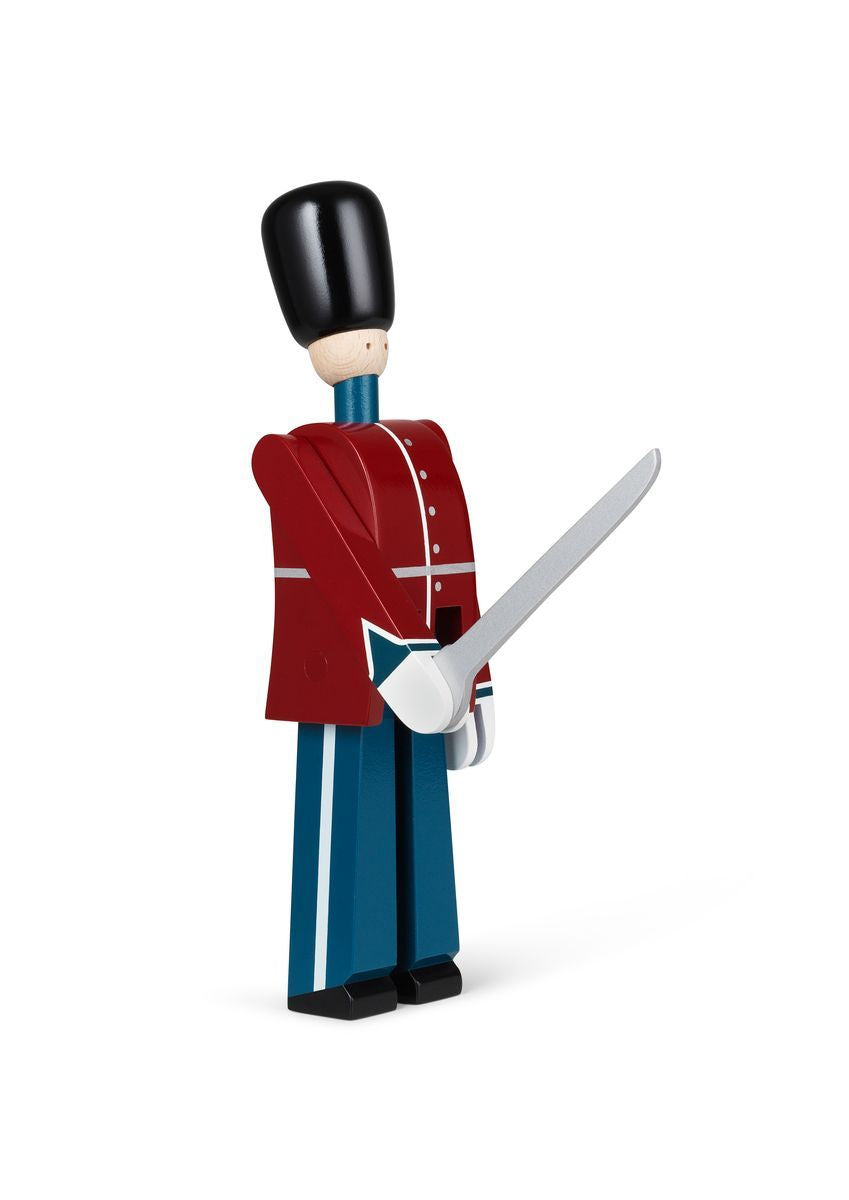 Kay Bojesen Guardsman med svärd liten röd/blå/vit