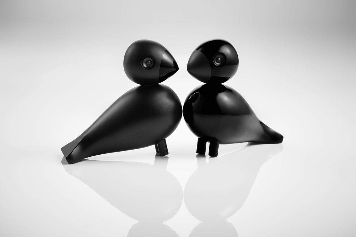 Kay Bojesen Lovebirds H9 cm 1 paar, zwart