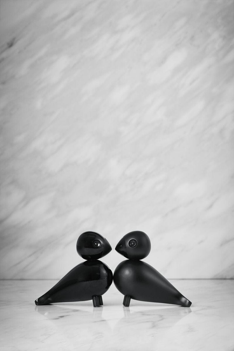 Kay Bojesen Lovebirds H9 cm 1 paire, noir
