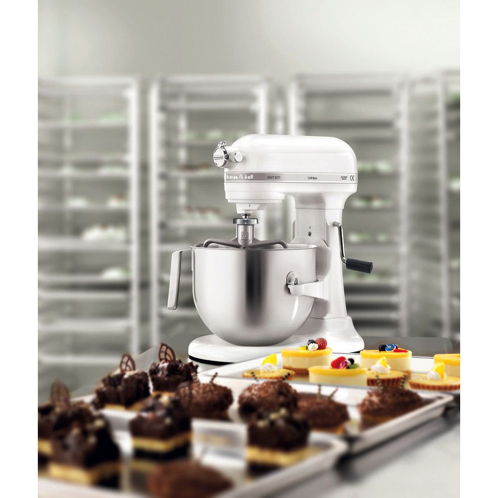 Kitchen Aid 5 KSM7591 x Procesador de alimentos de servicio pesado 6,9 L, blanco