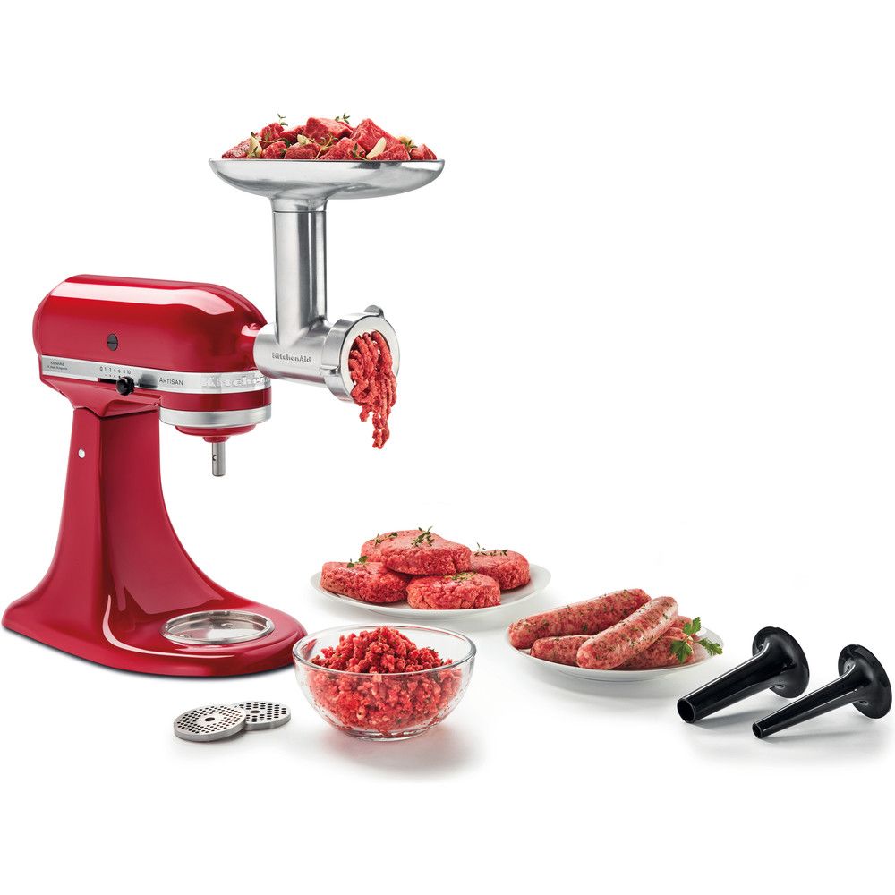 Kitchen Aid 5 Ksmfga Meat Grinder con relleno de salchicha, metal