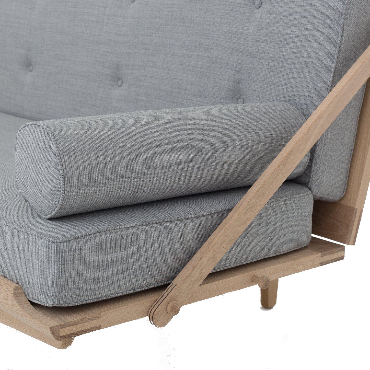 Klassik Studio PV Daybed Daybed Oak Sabed, Canvas cinza 124