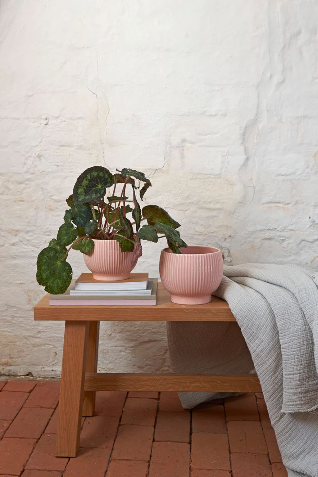 Knabstrup Keramik Flowerpot con ruedas Ø 14.5 cm, rosa