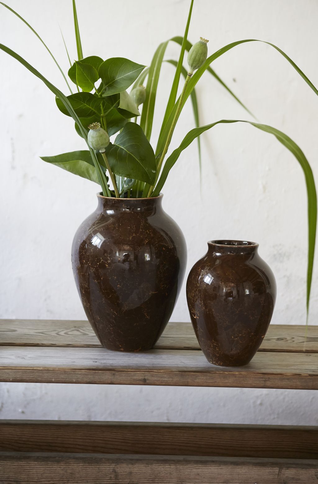 Knabstrup Keramik vase natura h 20 cm, marron