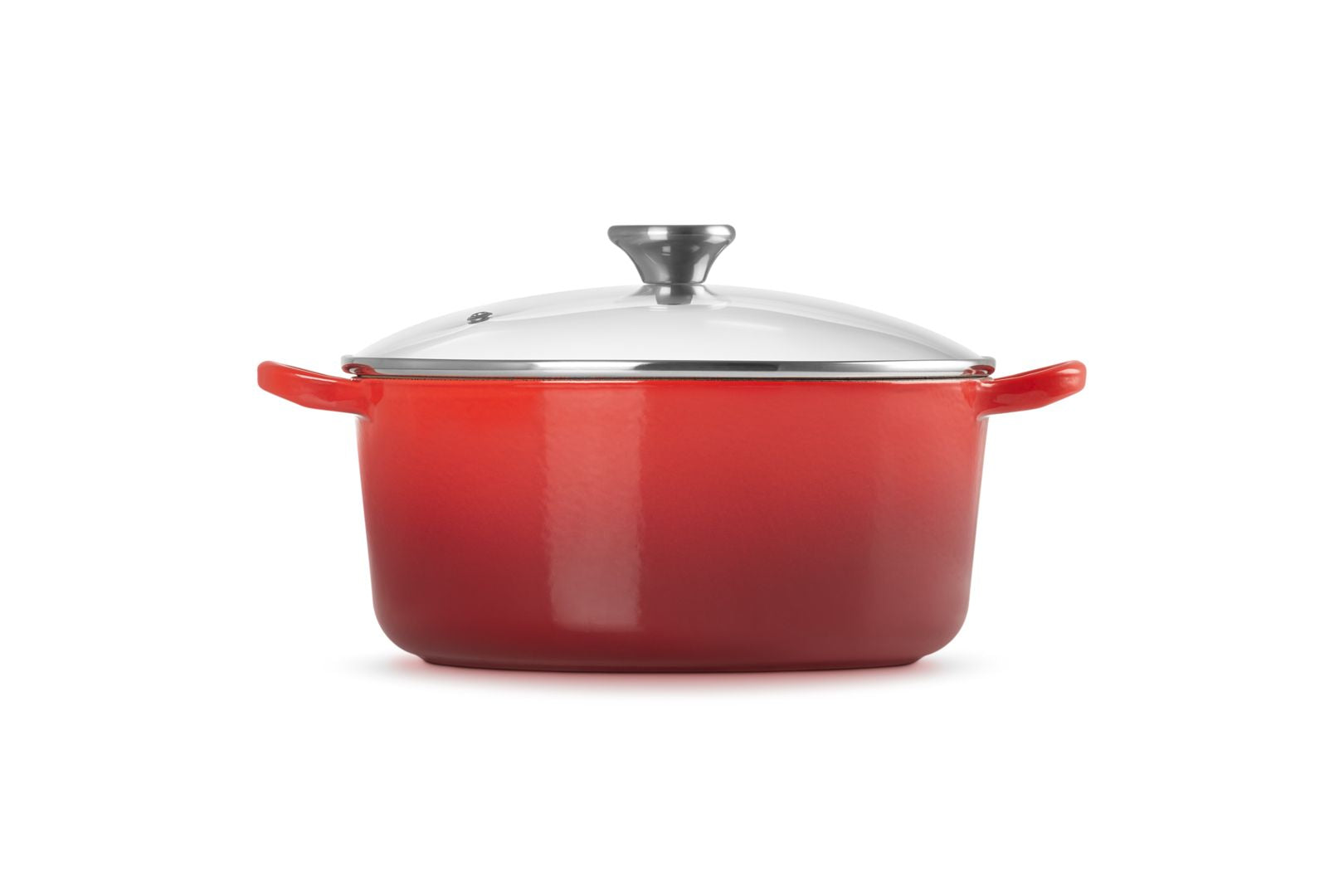 Le Creuset Cazola redonda con tapa de vidrio 24 cm, volcánica