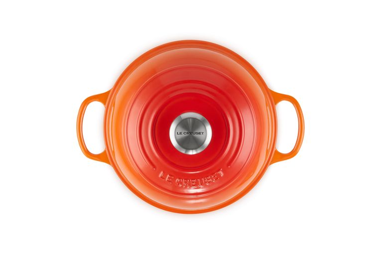 Le Creuset Signature Bread Toasting Plato de 24 cm rojo