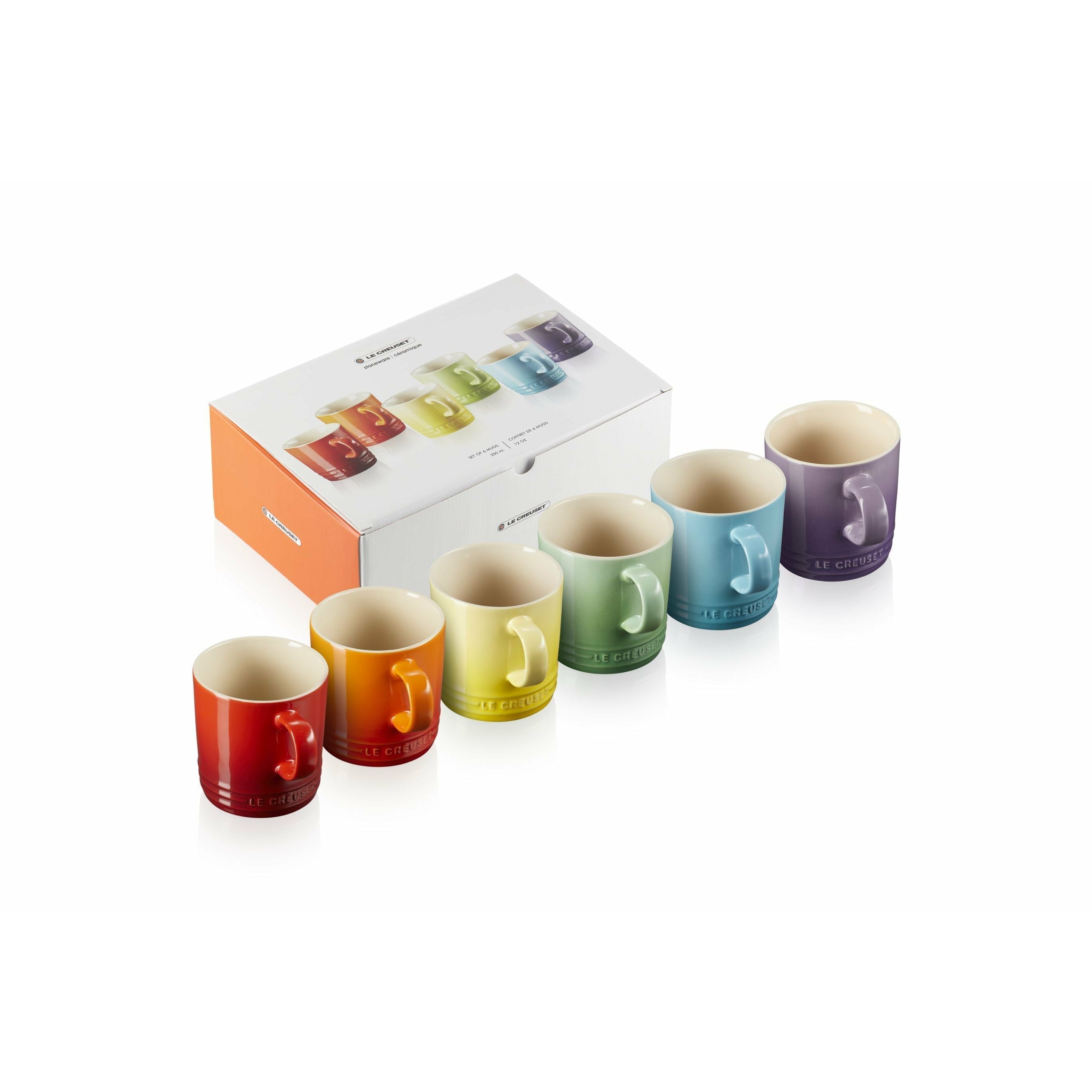 Le Creuset Becher 350 ml Set 6 Regenbogen, 350 ml