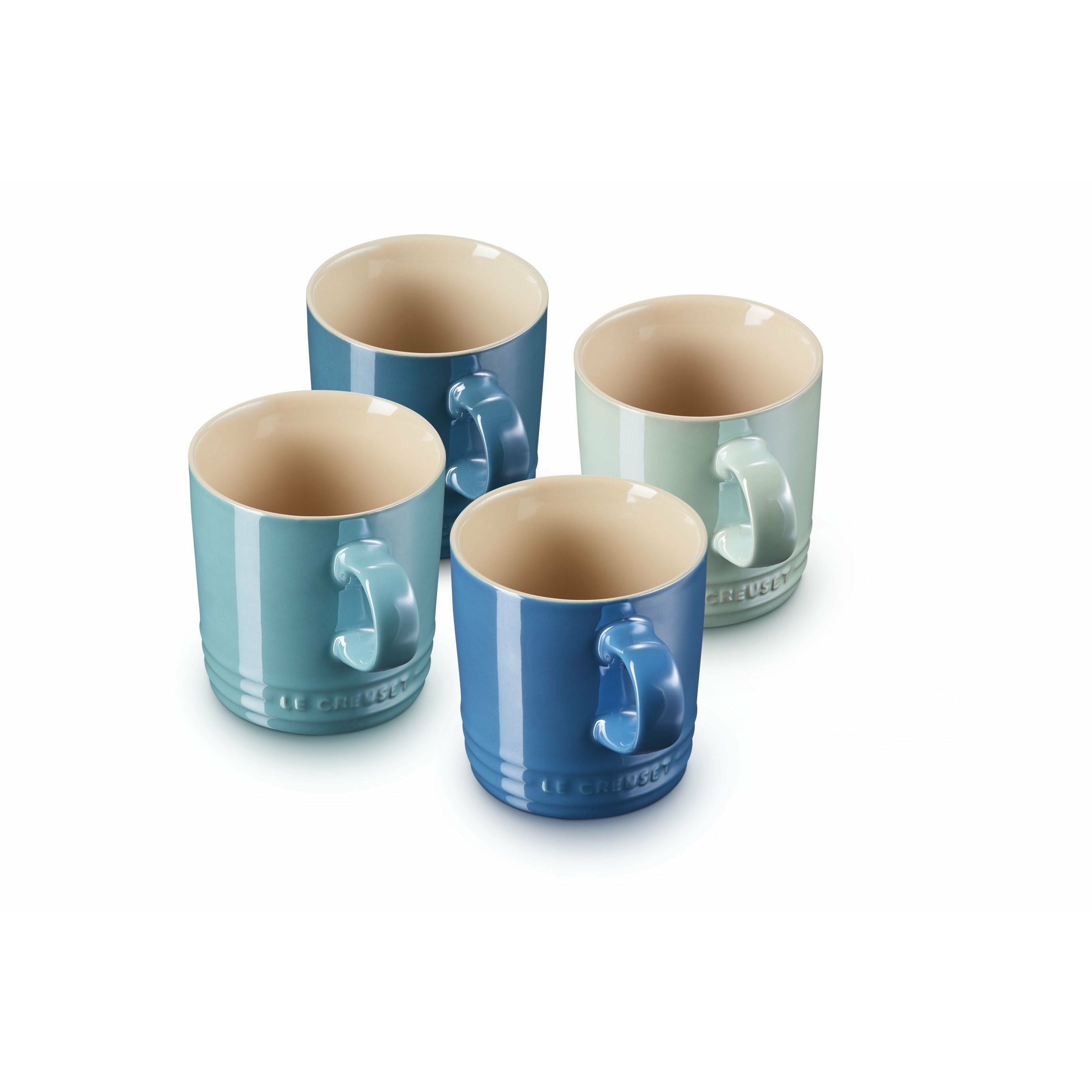 Le Creuset Mug Metallics 350 Ml Blue, 4 Pcs.