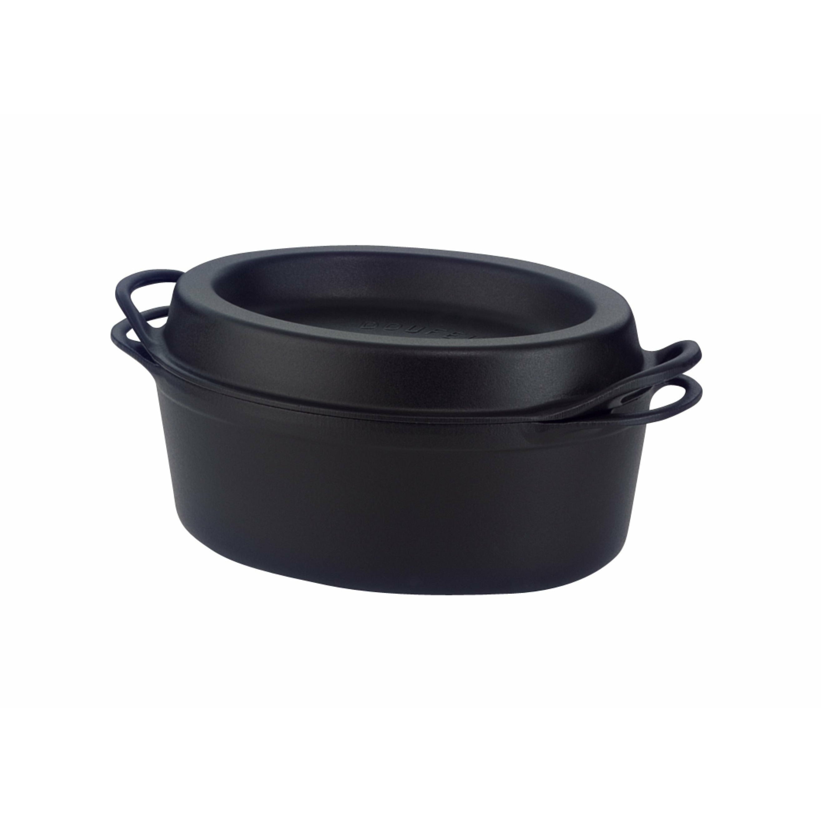 Le Creuset verdoppelt Ovaler DouFeU 32 cm, schwarz