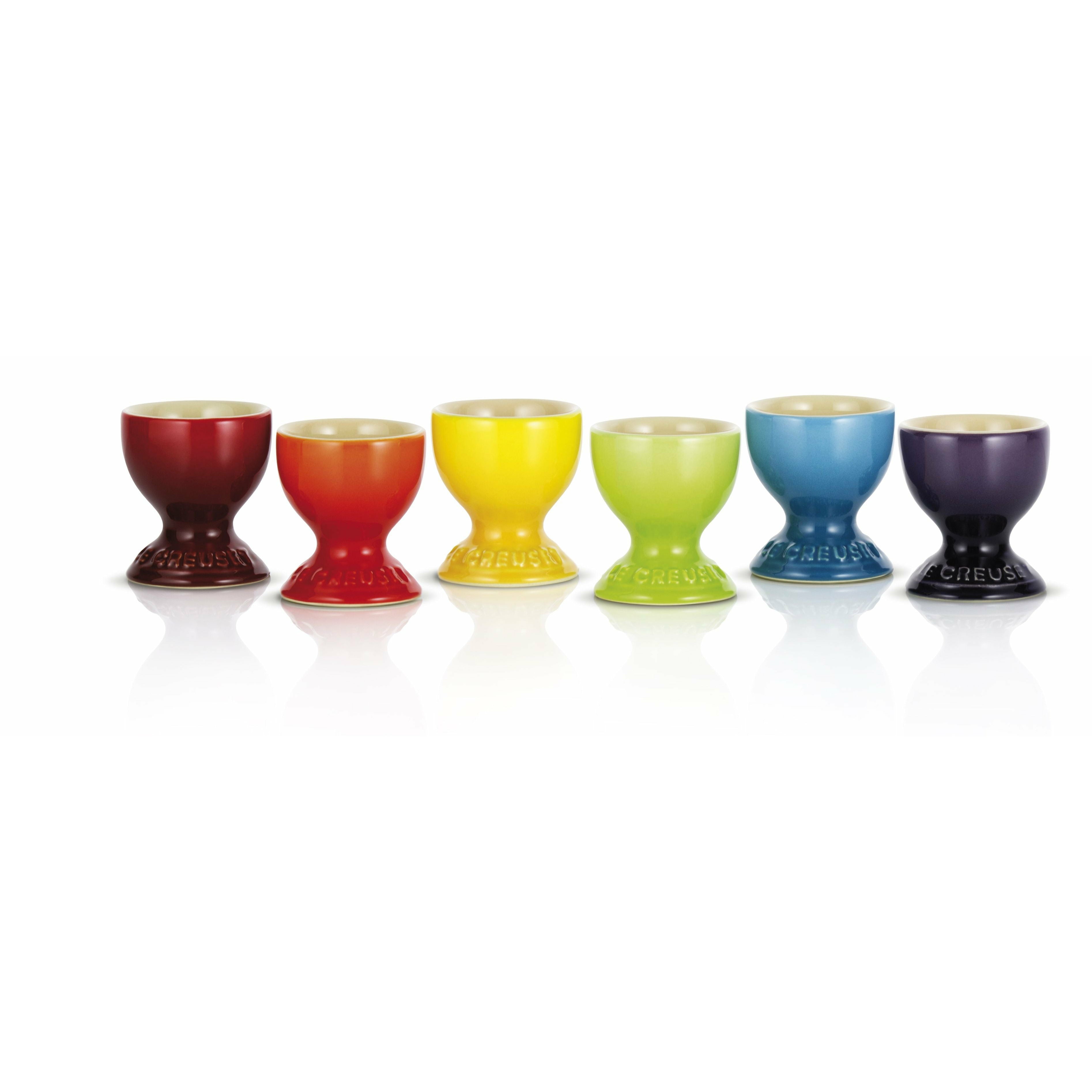 Le Creuset Eierbecher Set mit 6 Regenbogen