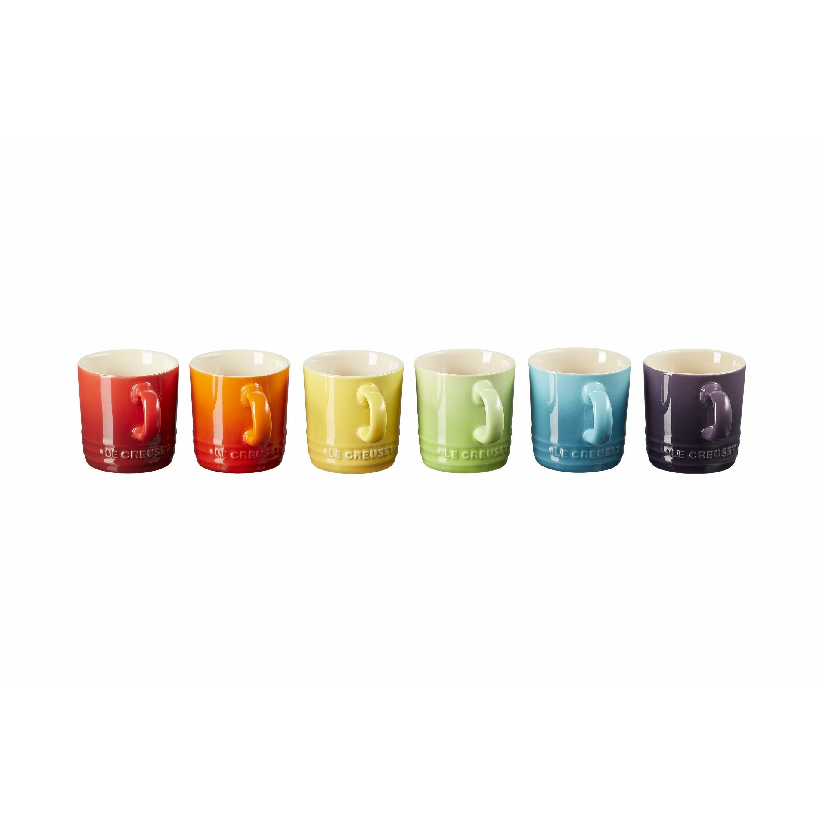 Le Creuset Espresso Cups Set Of 6 Rainbow, 100 Ml