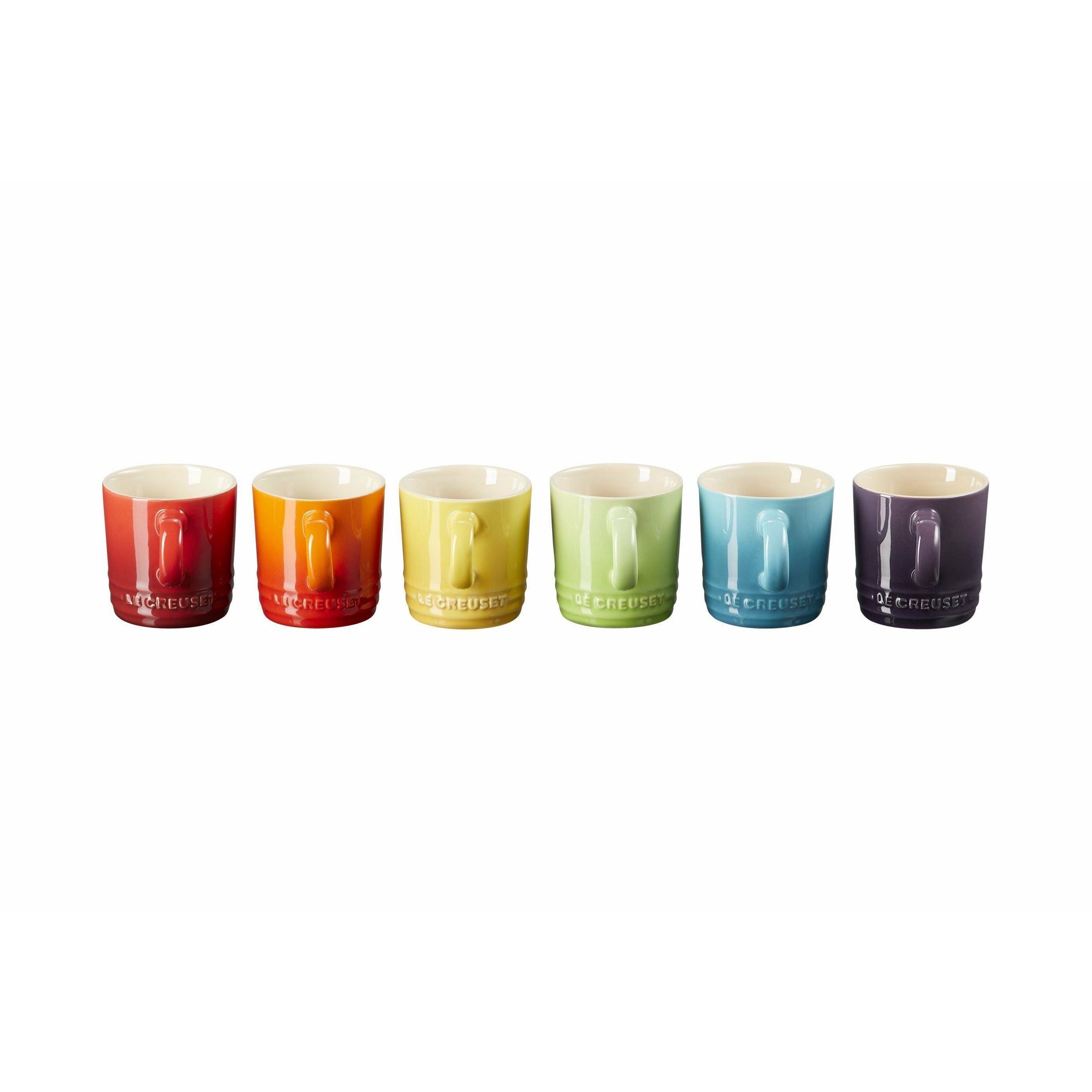 Le Creuset Espresso -Tassen Set von 6 Regenbogen, 100 ml