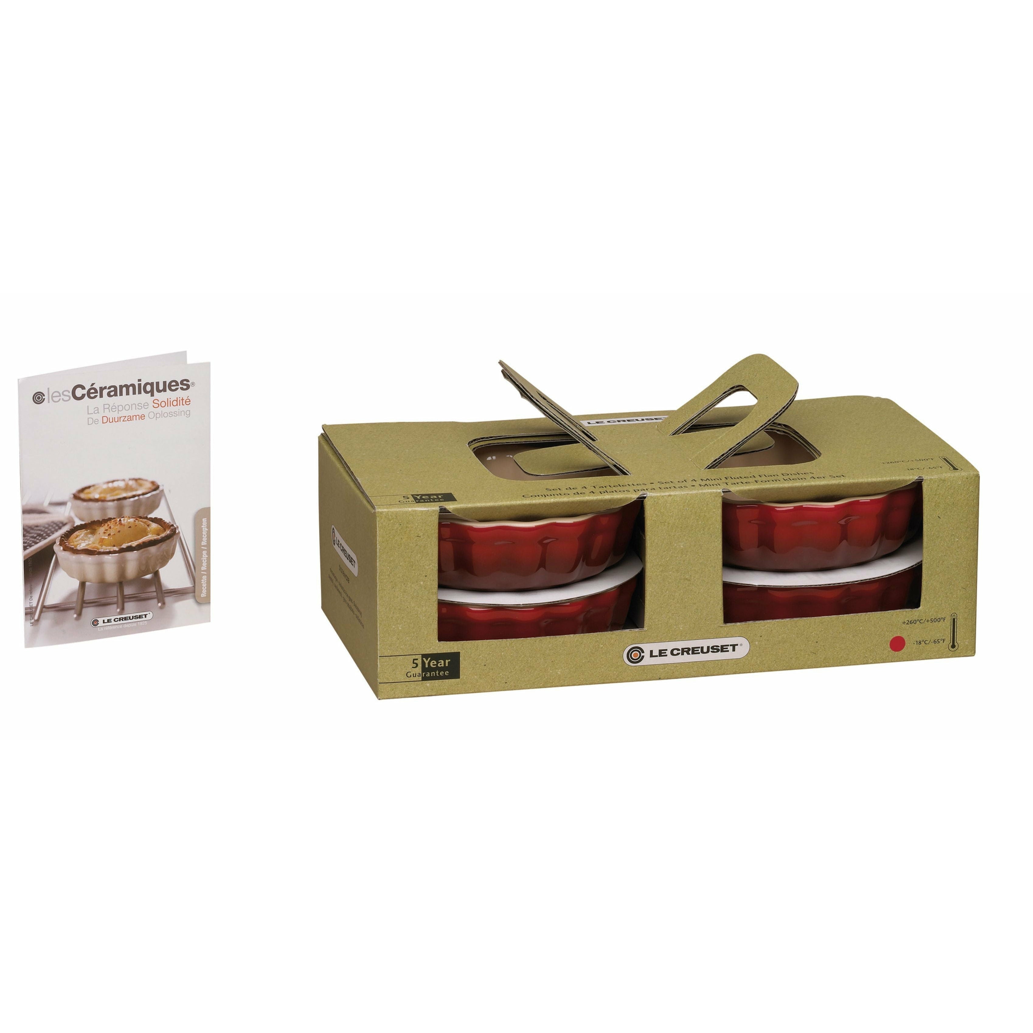 Le Creuset Heritage Set von 4 Tartbechern 11 cm, Kirschrot