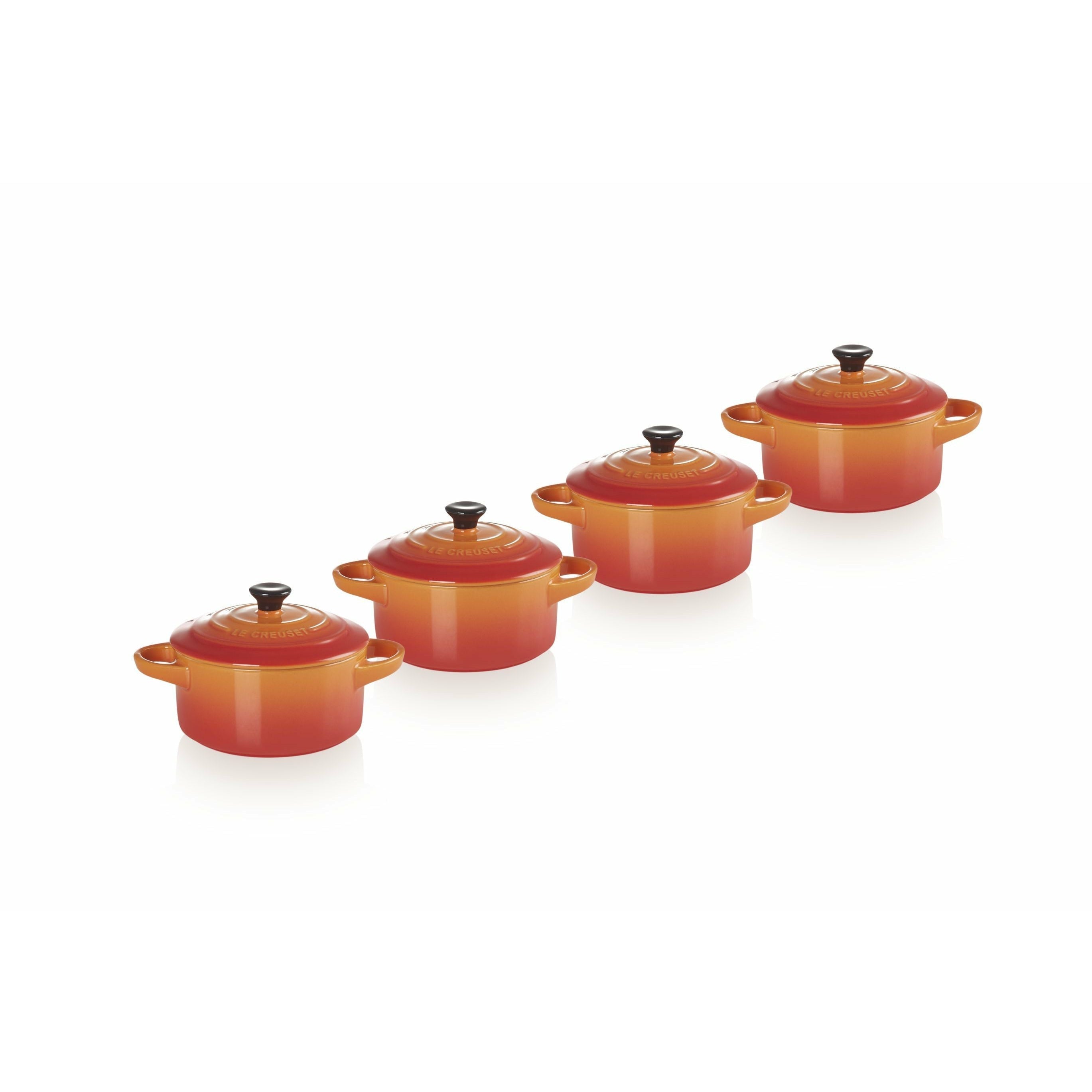 Le Creuset Mini Cocotte 10 X 5 Cm Oven Red, 4 Pcs.