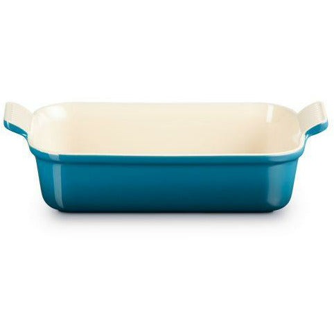 Le Creuset Rectangular para hornear Tradición de 26 cm, verde azulado profundo