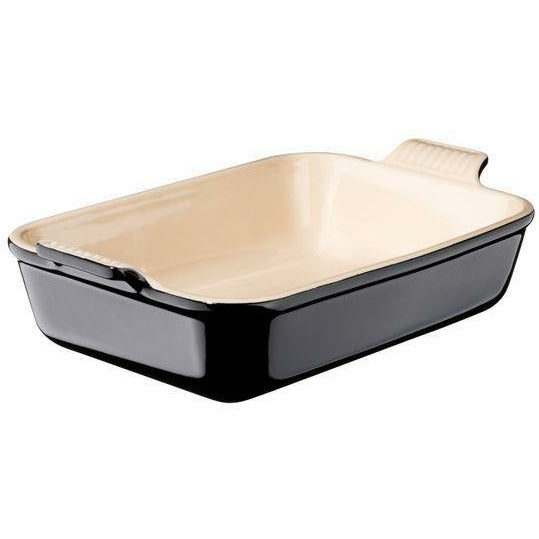 Le Creuset Rectangular Cazola Tradición de 26 cm, negro brillante