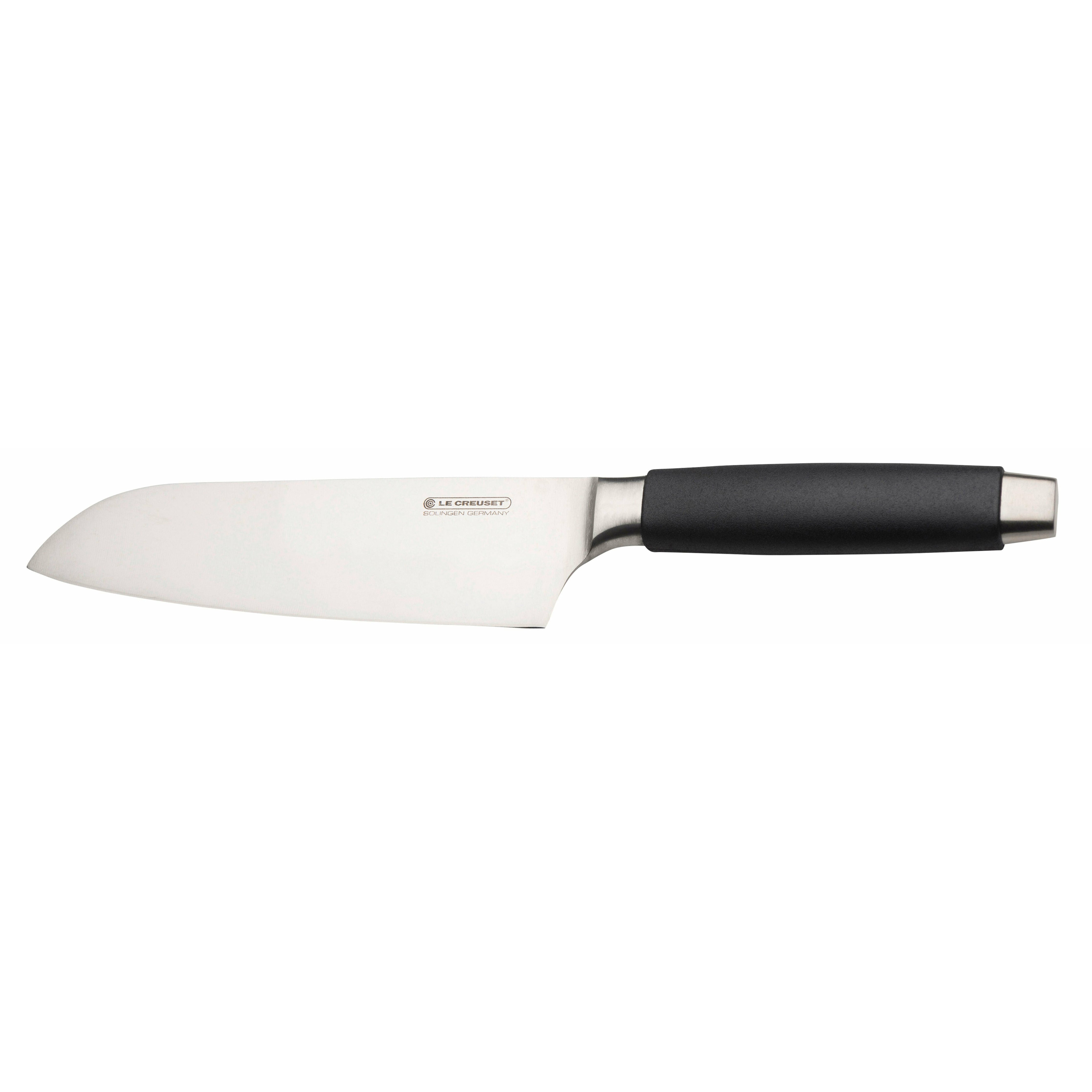 Le Creuset Santoku Knife Standard con mango negro, 18 cm