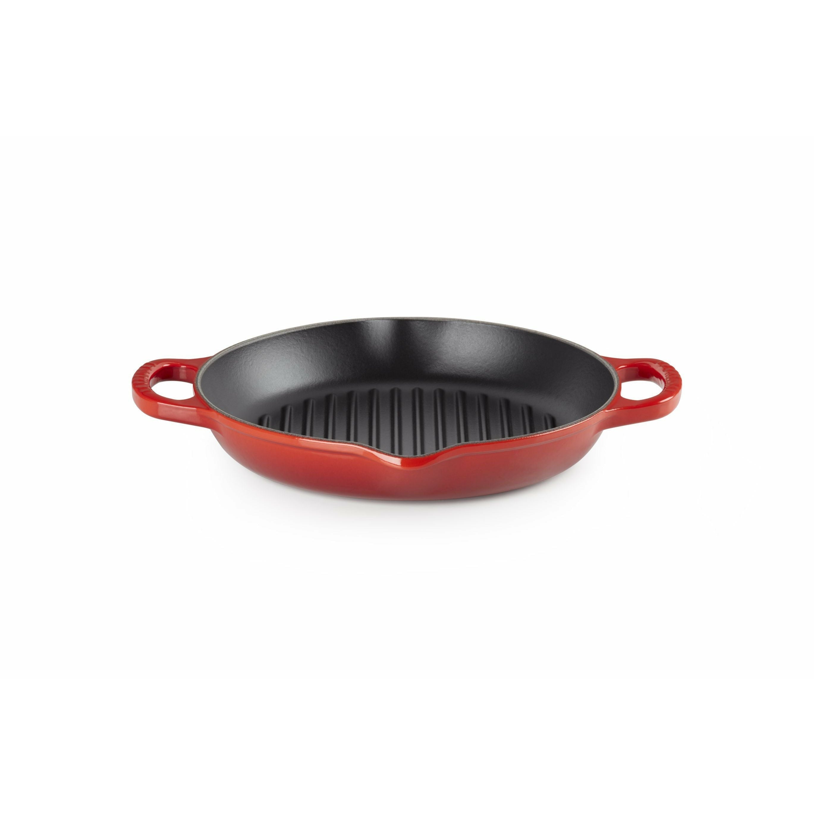 Le Creuset Nature High Round Grill Pan de 25 cm, Cherry Red